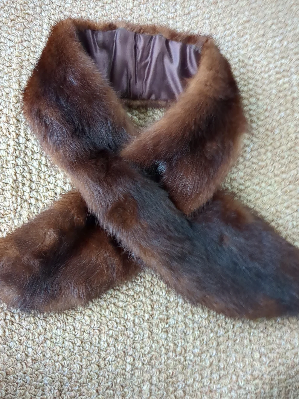 Brown Fur Scarf Collar - Classic Women's Accessory